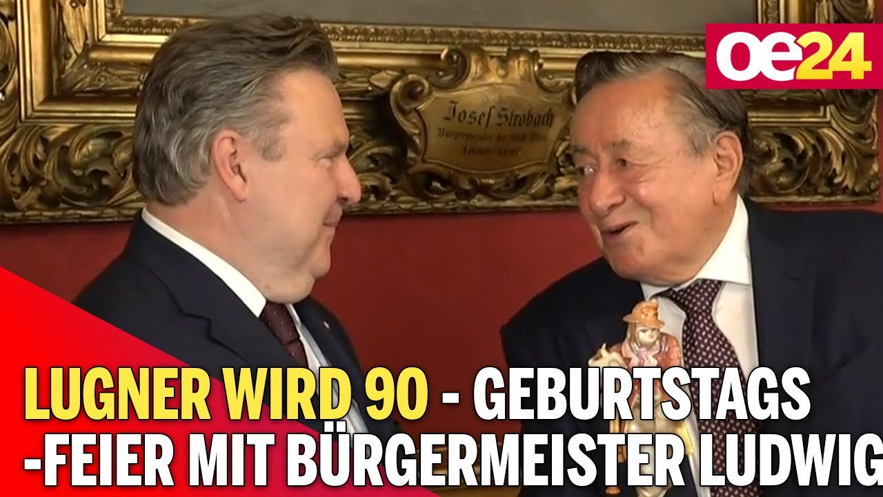 Lugner wird 90 - Geburtstagsfeier mit Bürgermeister Ludwig