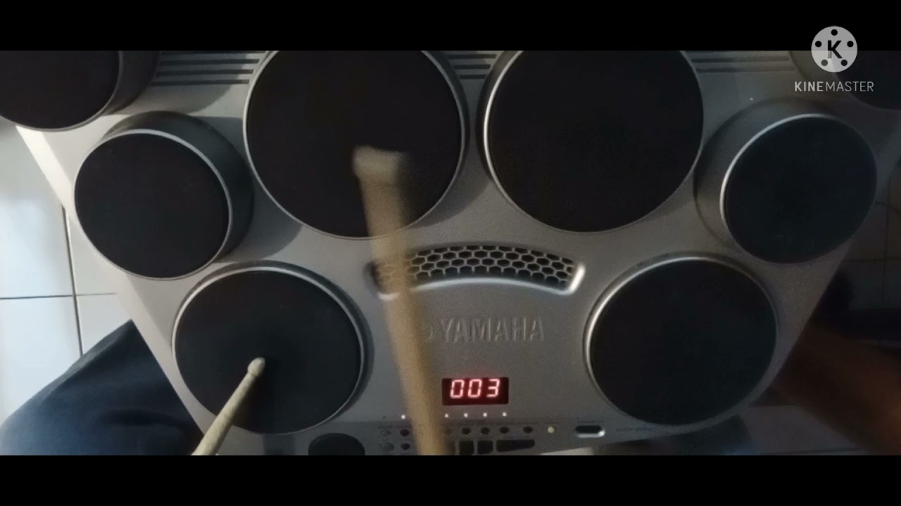 Drum beginner 1st Trial using used e Drum Set