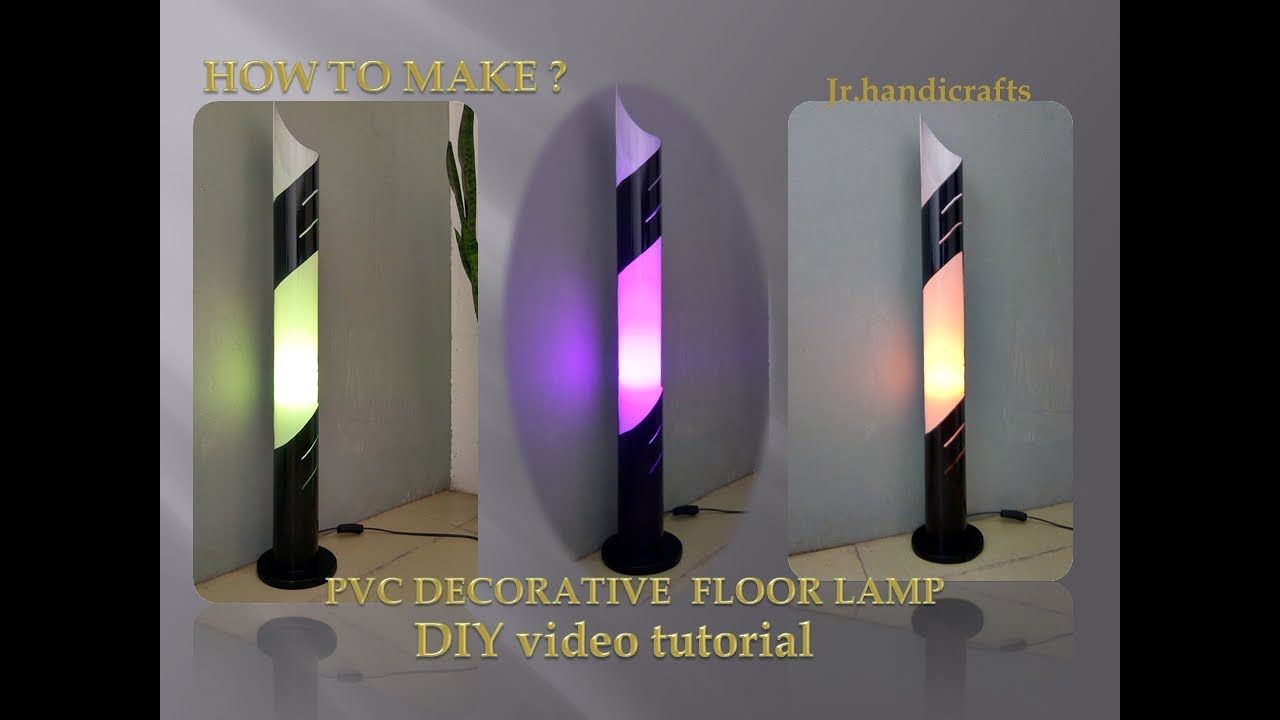 How to make PVC pipe lampshade?,Unique Idea, DIY- Floor lamp PVC pipe,Decorative PVC floor lamp.