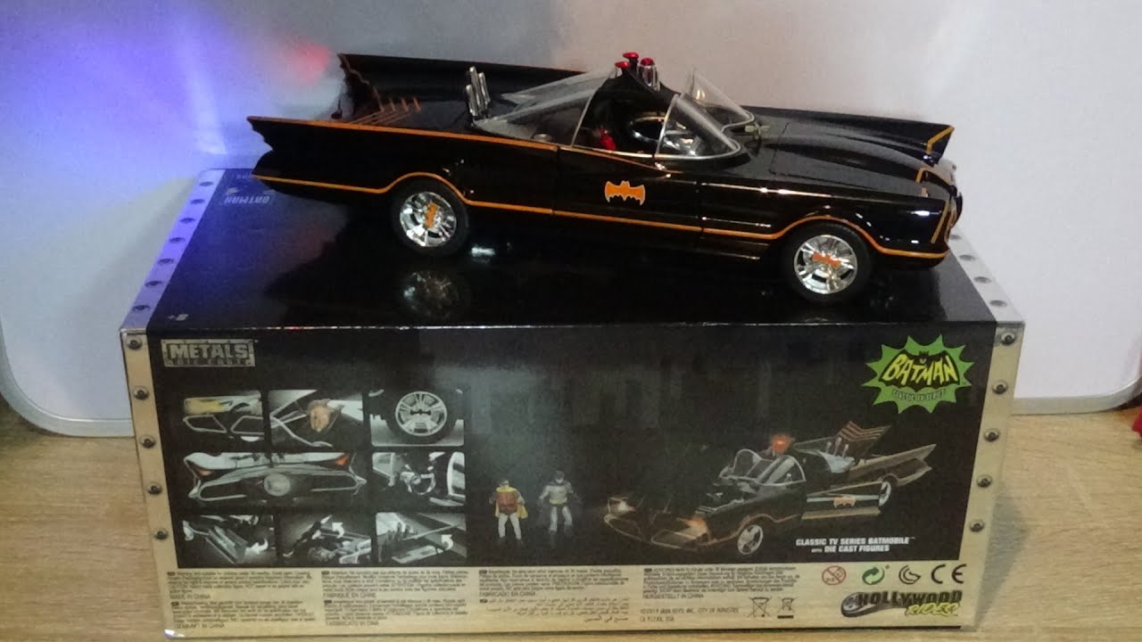 Batman Classic tv series Batmobile with die cast figures by Metals Die cast (JADA)
