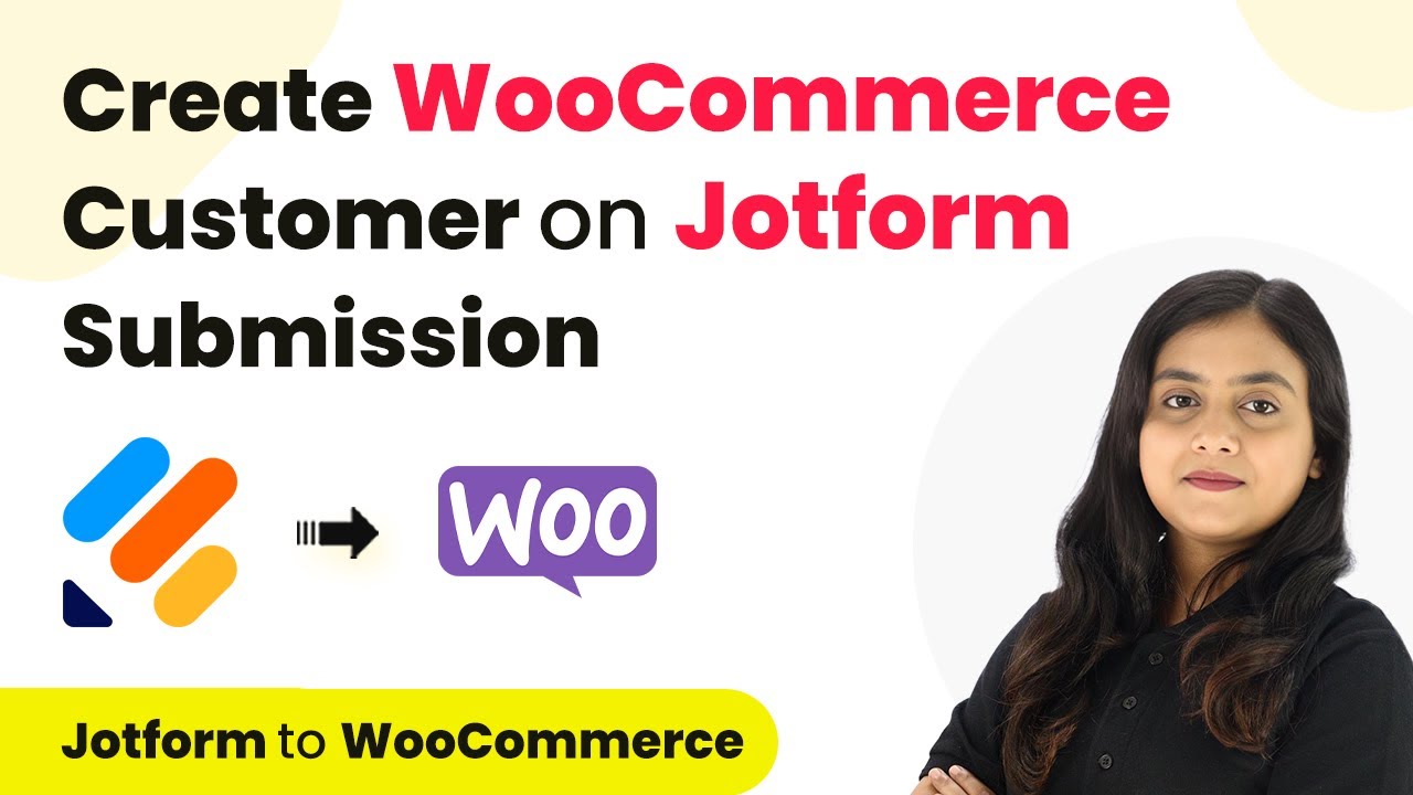 How to Create WooCommerce Customer on Jotform Submission | Jotform to WooCommerce