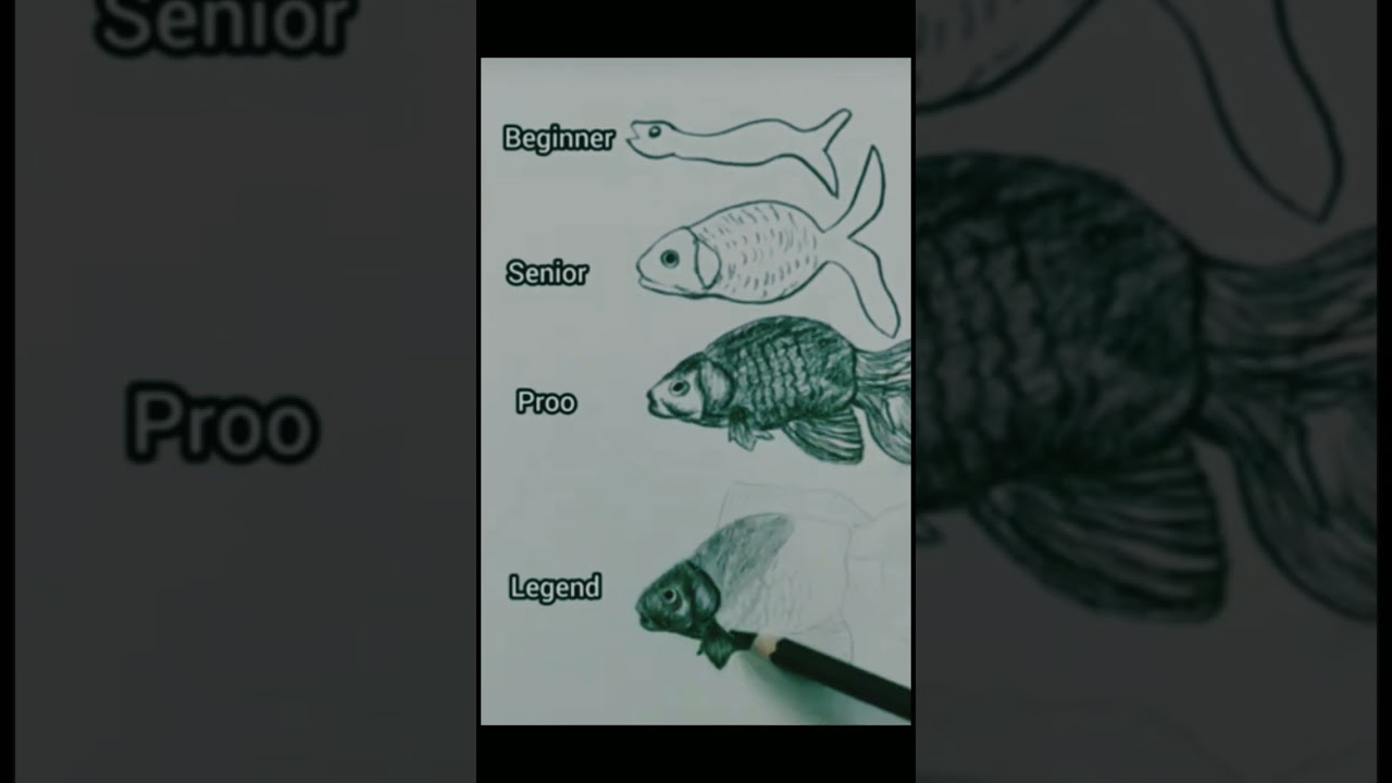 "Realistic Fish Sketch Art | Simple Pencil Drawing | Satisfying Sketch Tutorial”
