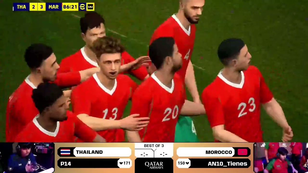 .المغرب - تايلاند (نصف النهائي) : أنس موسى لعبة إي فوتبول eFootball Mobile
