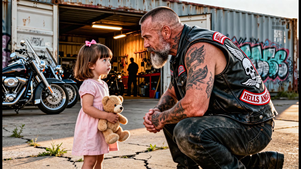 Little Girl Knocked On The Clubhouse Door: “They Beat My Mama!” — The Hells Angel Shocked Them All.