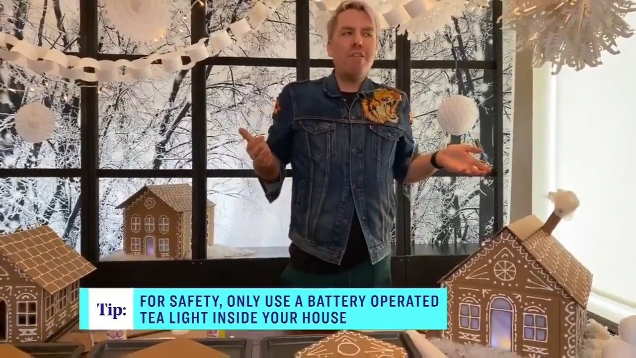 How to make a cardboard faux gingerbread house