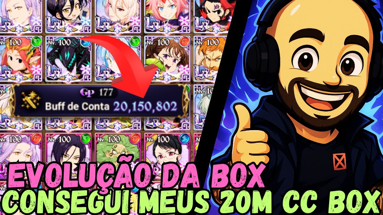 CONSEGUI OS 20M DE CC BOX 🙏 | EVOLU&Ccedil;&Atilde;O E MUITAS DICA DE RUSH BOX | The Seven Deadly Sins Grand Cross