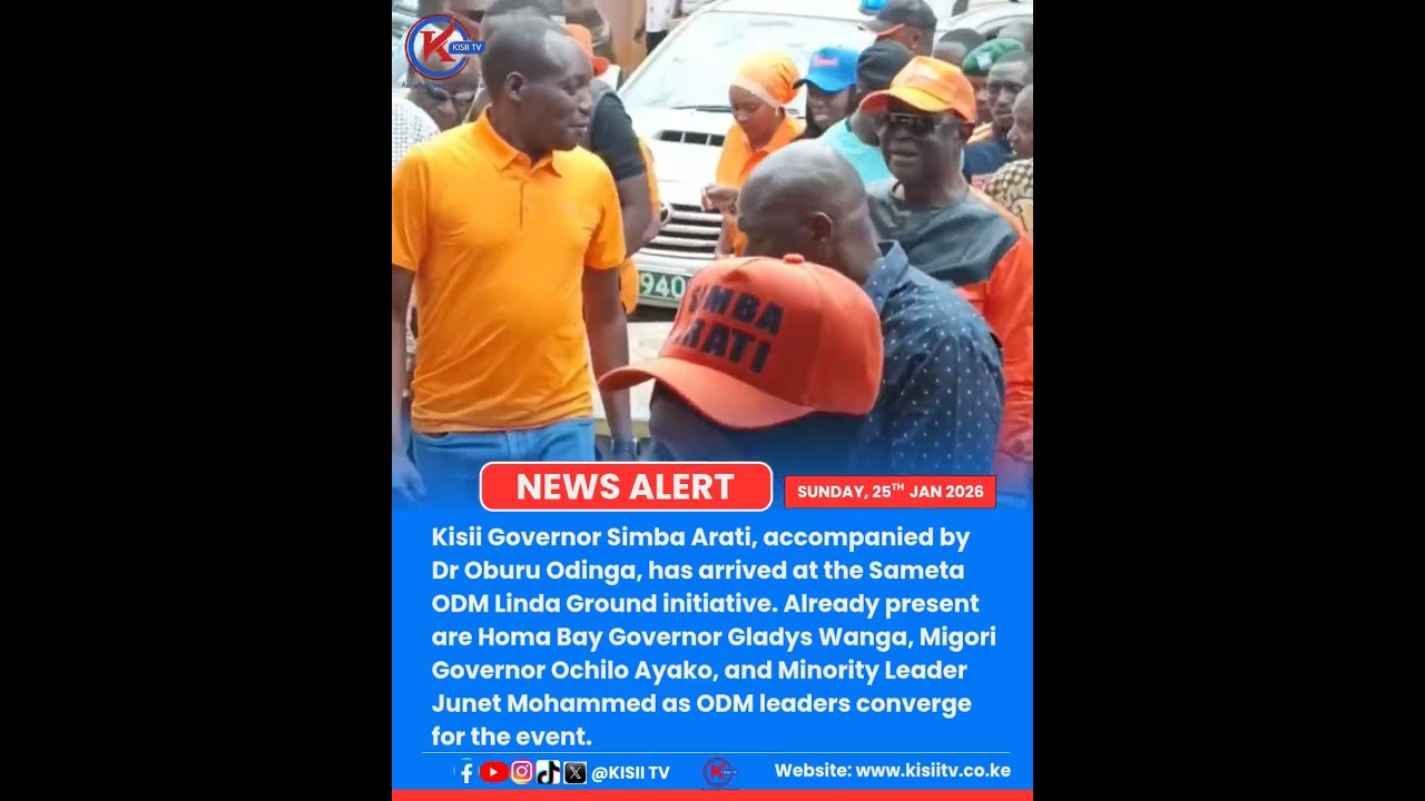 Governor Arati, Dr Oburu Odinga arrive at Sameta ODM Linda Ground initiative