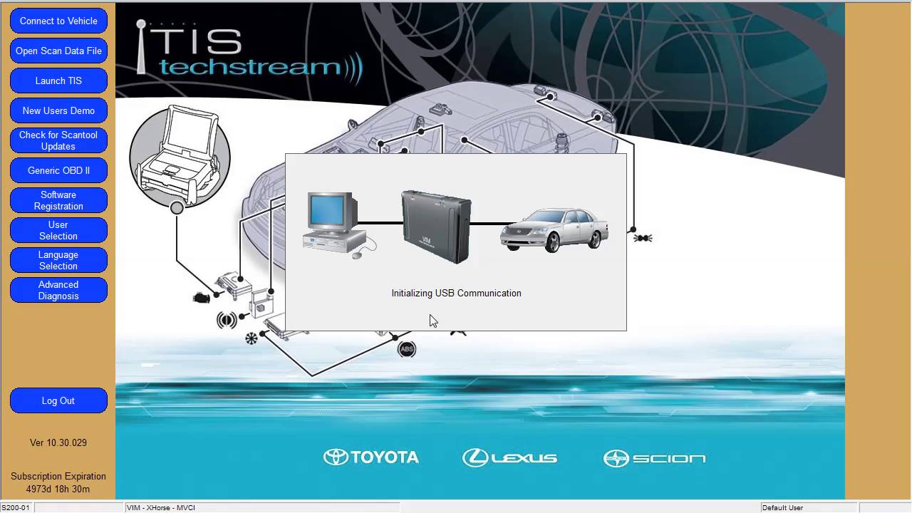 Toyota TechStream  Health Check and Trouble code scan test