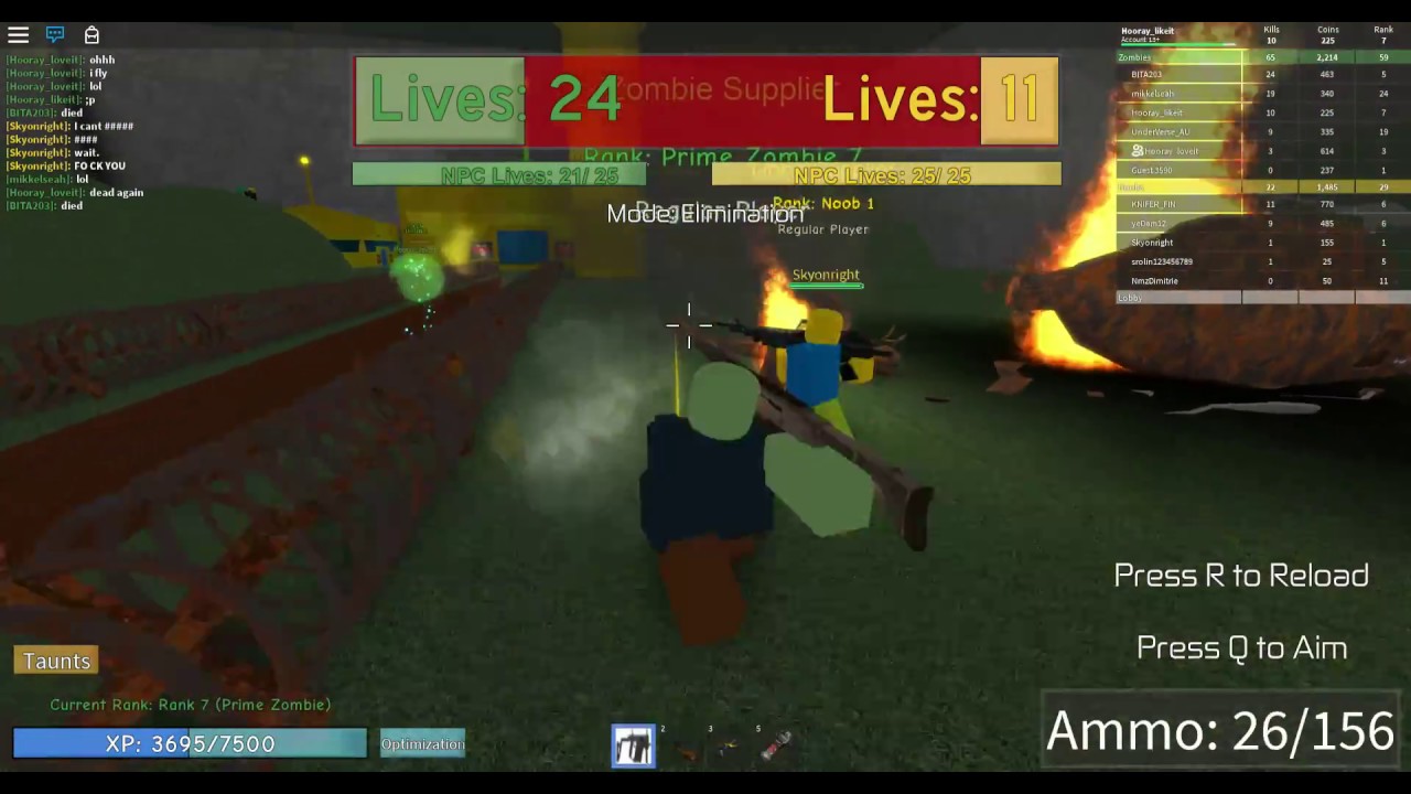 Play [ALPHA] Noobs vs Zombies: Realish ROBLOX With GodrifeX TH