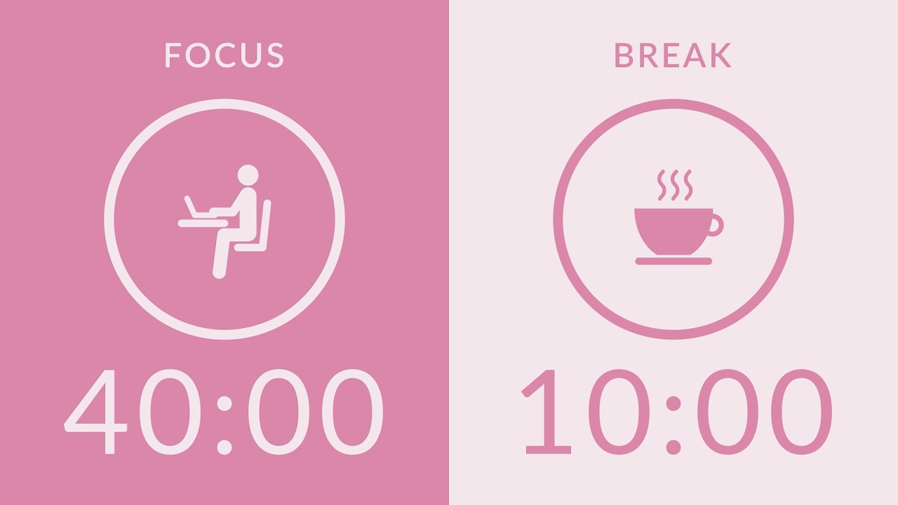40/10 Pomodoro Timer | No Music 🔔 Bell Only | 2-Hour Study With Me for Deep Focus 🍅