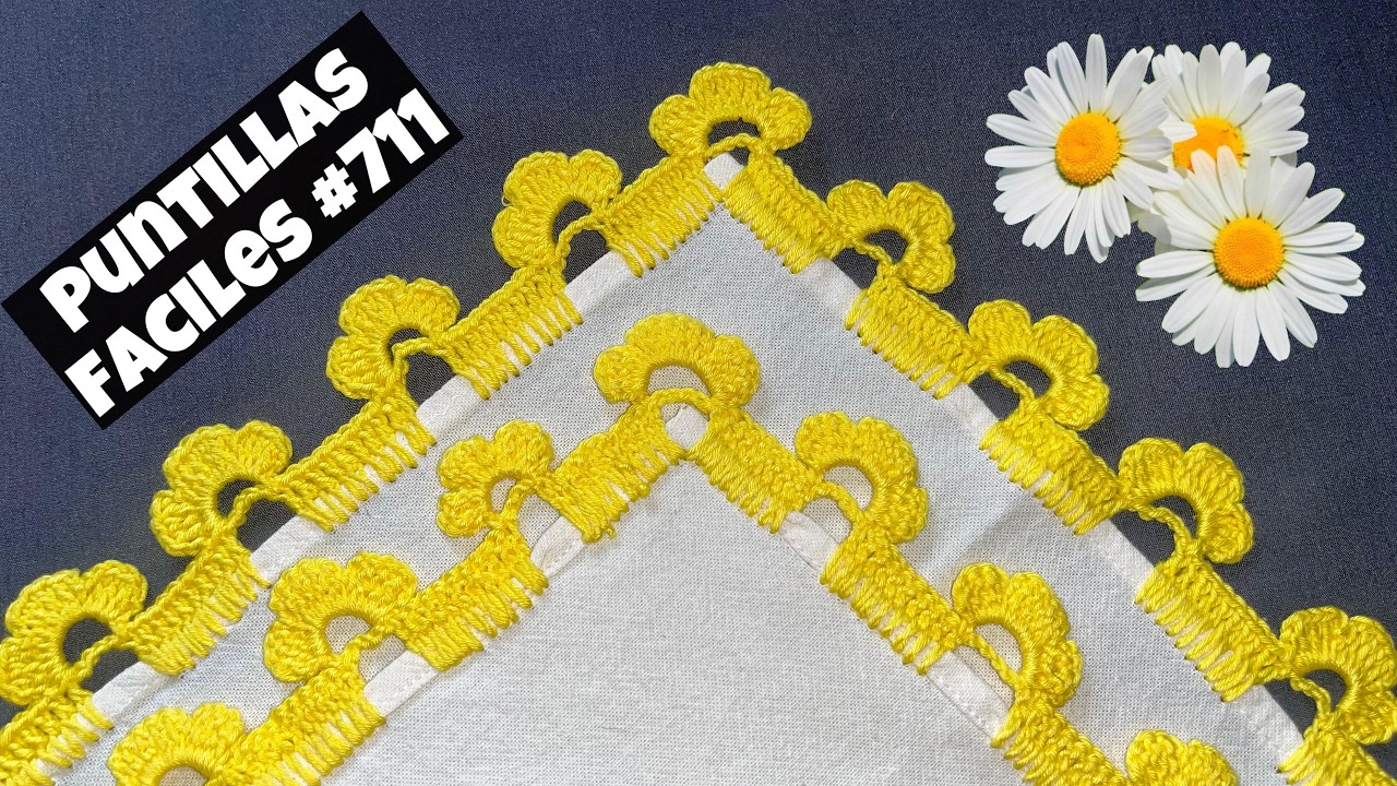 🌞💛ORILLA FACIL Y RAPIDA PARA PRINCIPIANTES👀✨ PUNTILLAS FÁCILES 711