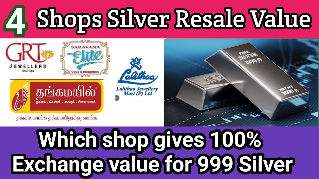 4 Shops Silver Resale comparison |Which shop gives 100% Exchange value for 999 silver 