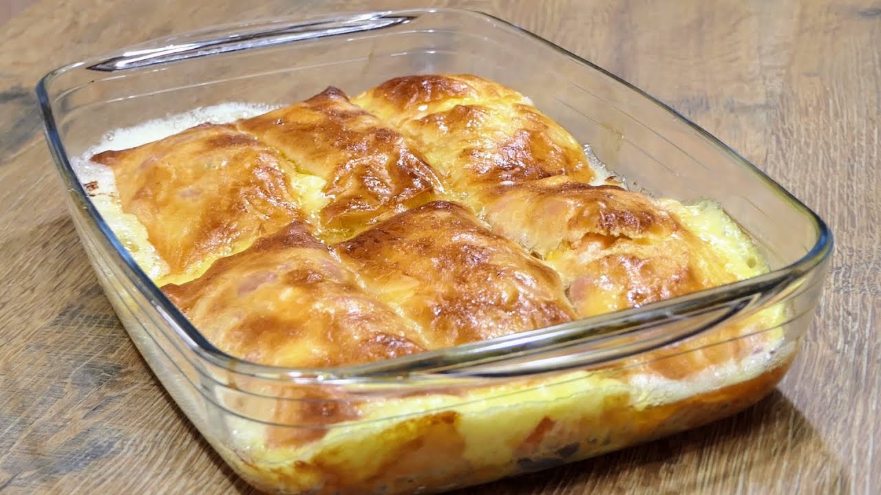 Легкий рецепт с корочкой для пирога. Подходит для завтрака, обеда, ужина и закуски.