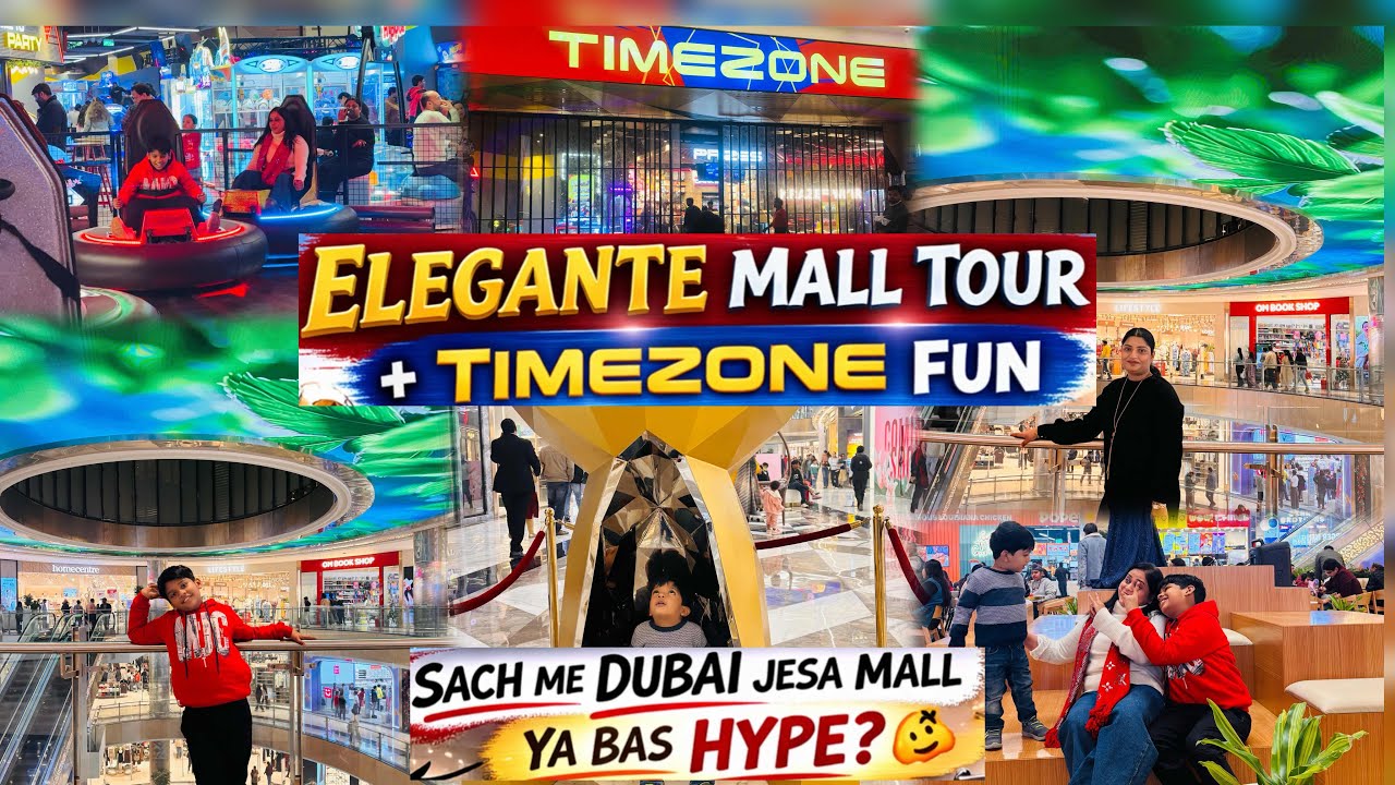 Dubai Jaisa Roof Screen Mall? 😱 | Unity One Elegante Mall NSP |Timezone fun with Izaan & Zihaan 🎮 
