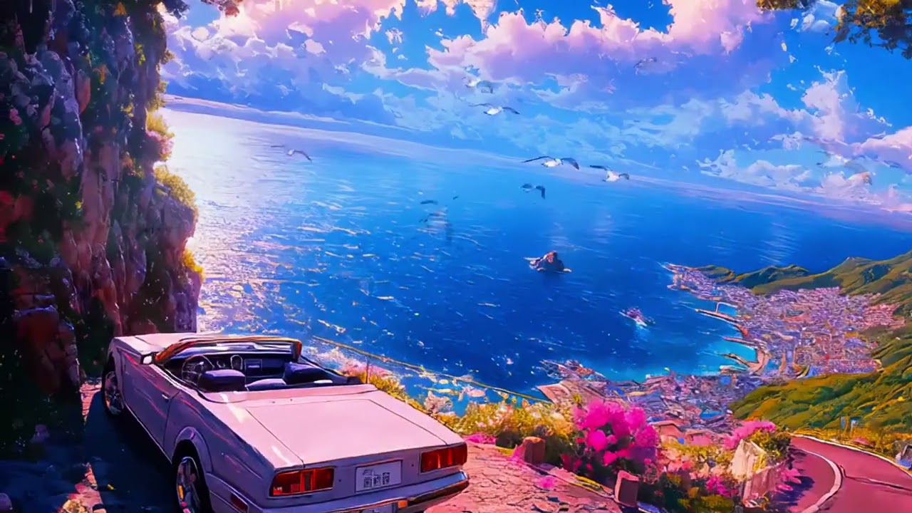 Ocean View Drive Lo-fi: Breezy Beats on a Cliffside Road