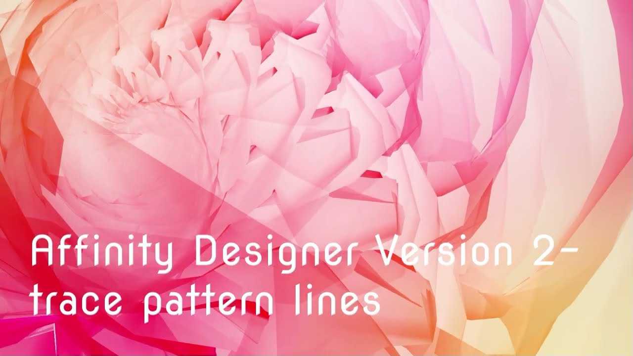 Affinity Designer Version 2  - trace patterns -  Projector for sewing - Pattern