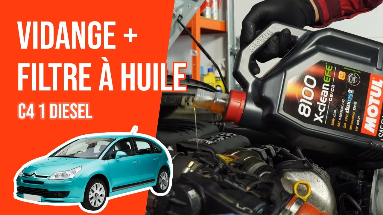 Vidange et changement du filtre à huile C4 1 1.6 HDI 🛢