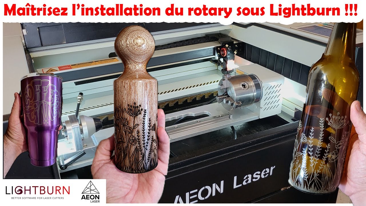 Installer et Utiliser un Rotary sous Lightburn | Guide Complet et démo sur ma Mira 5S RedLine Série!