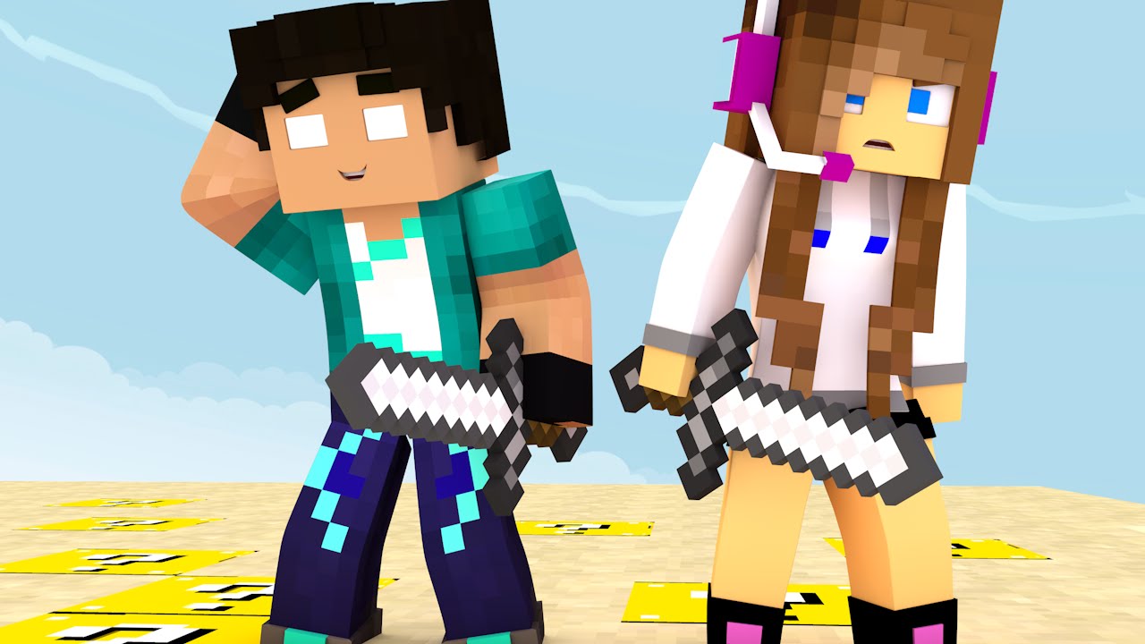 Minecraft: CUB&Atilde;O DE LUCKY BLOCK COM TODA A ADR!