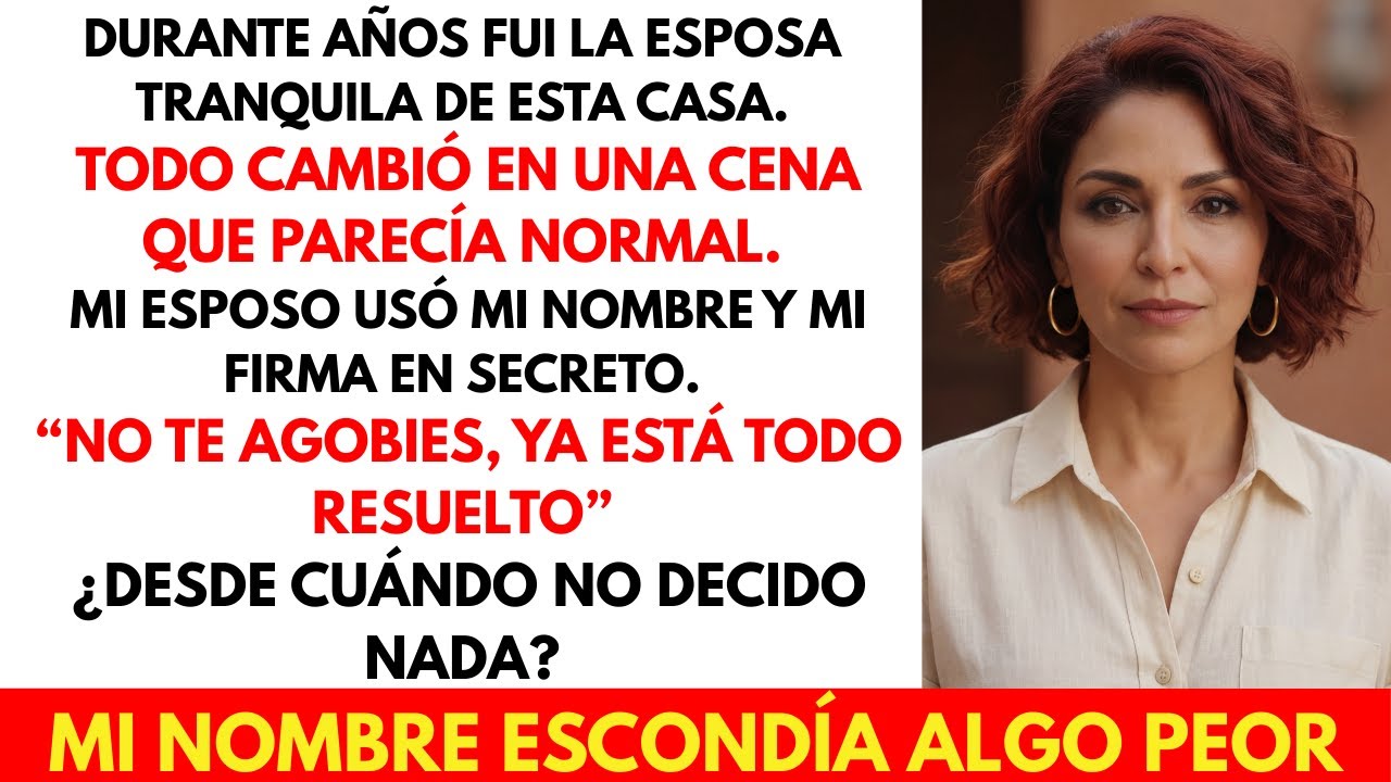 Mi firma sostuvo su imperio mientras yo dejé de existir.