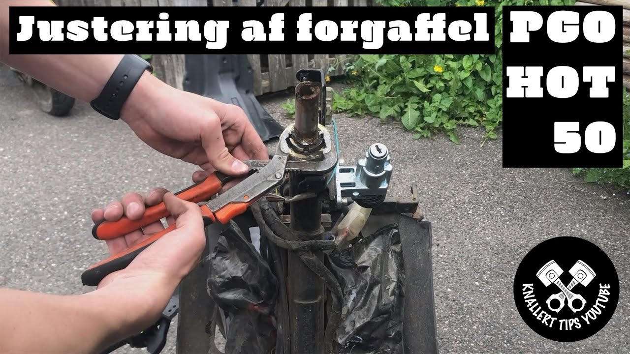 Justering af forgaffel. Hvordan fjerner man slør i forgaffel/kronrør? Knallert/Scooter PGO Hot 50