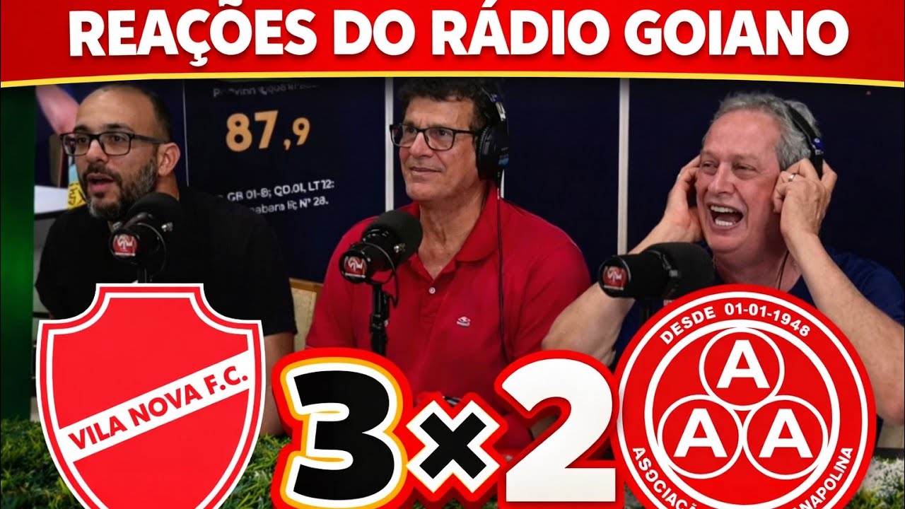 REAÇÕES DO RÁDIO GOIANO - VILA NOVA 3×2 ANAPOOLINA | Campeonato Goiano 2026