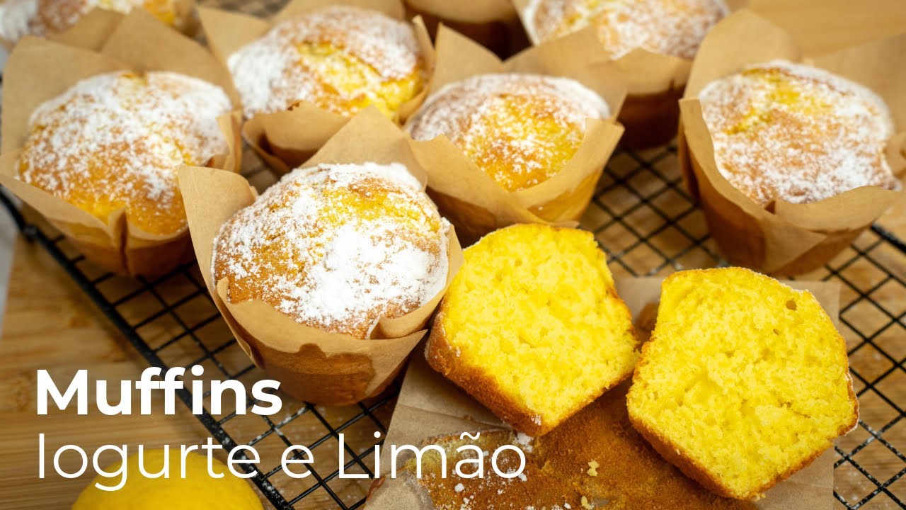 Receita de Muffins de Limão e Iogurte – Fáceis, Fofinhos e Prontos num Instante!