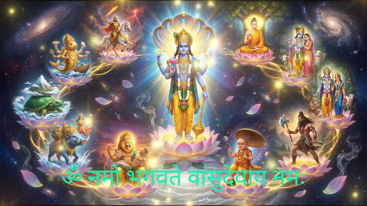 ॐ नमो भगवते वासुदेवाय नमः | Powerful Vishnu Mantra for Peace, Protection & Positive Energy
