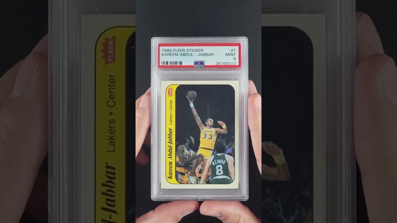 1986 Fleer Basketball Complete Set with Stickers, Michael Jordan RC PSA 9 MINT