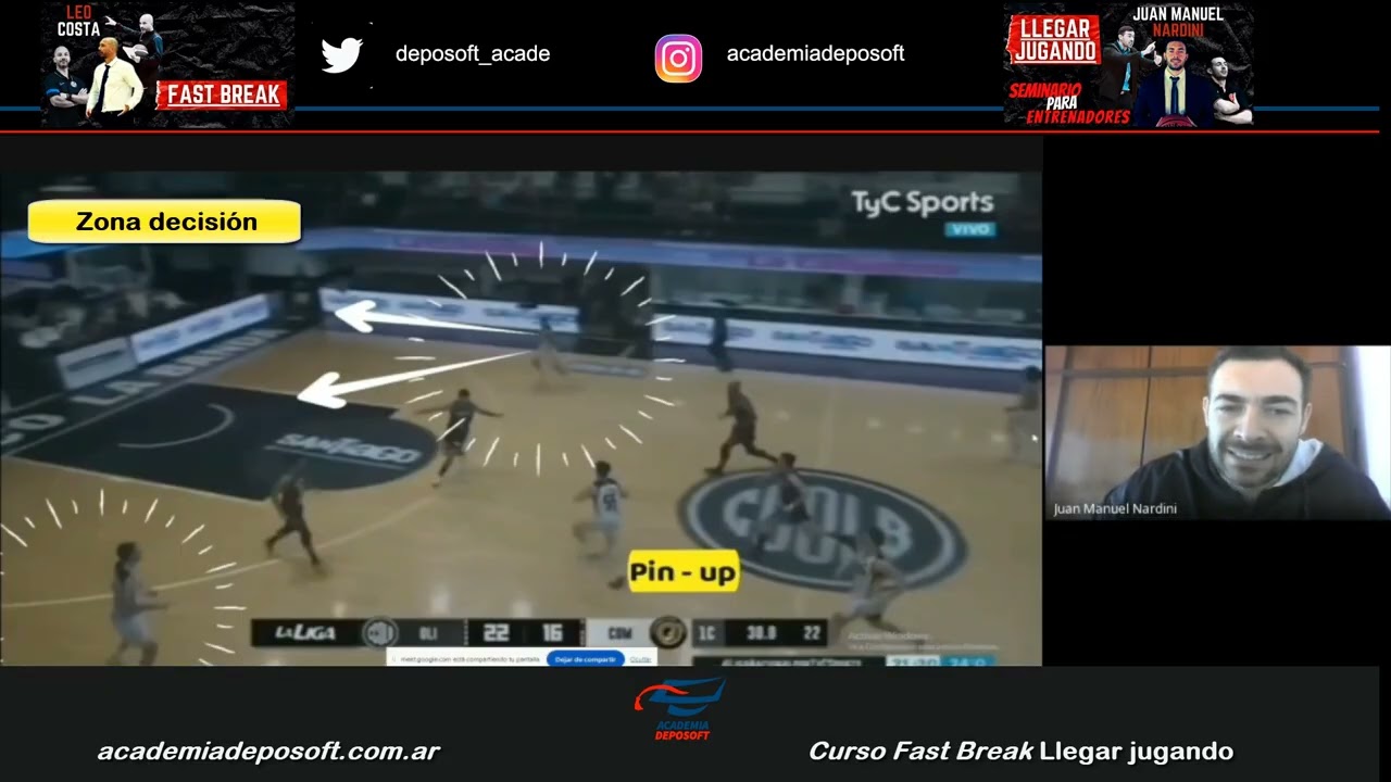 Curso Fast Break llegar jugando en academiadeposoft.com.ar