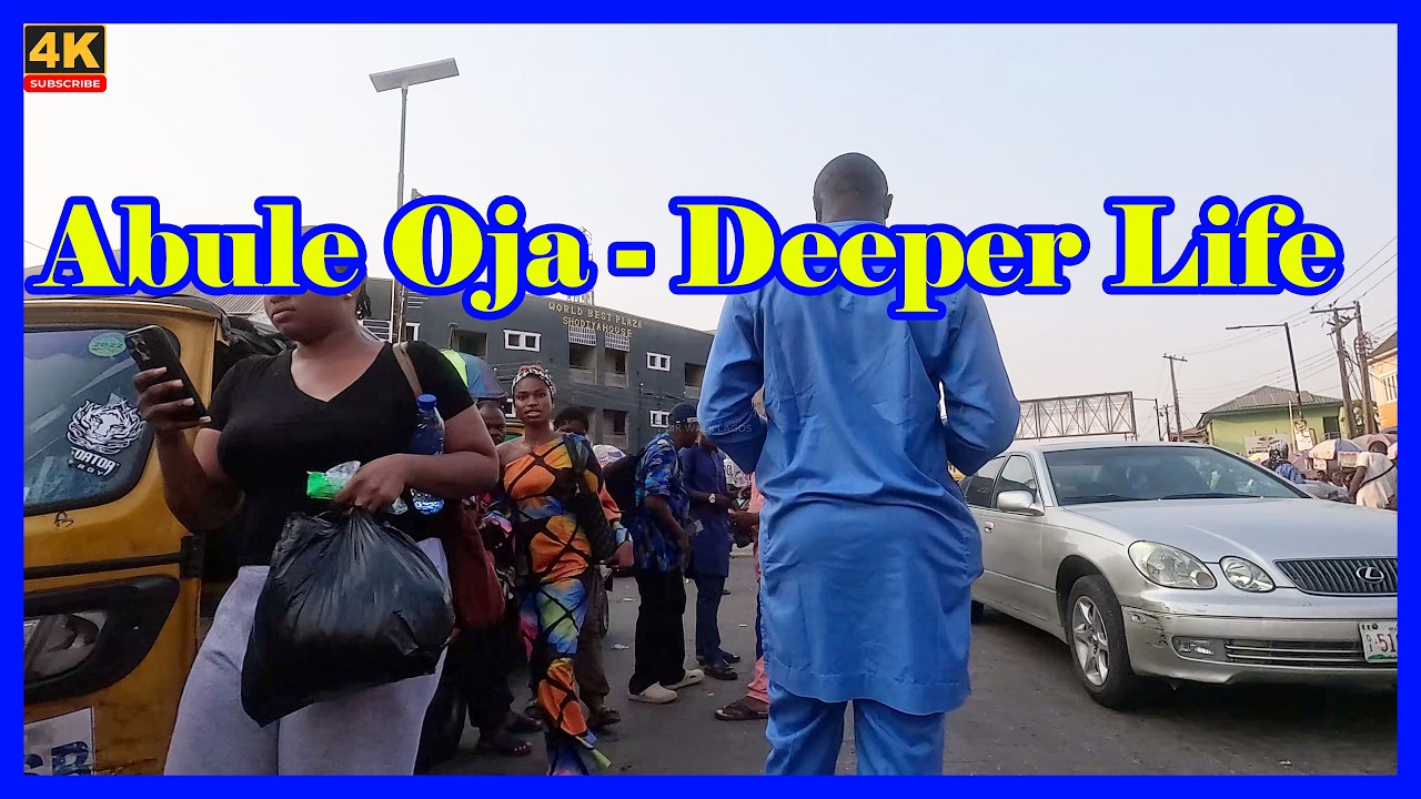 🇳🇬ABULE OJA-UNILAG GATE-ST.FINBARRS ROAD.BARIGA -DEEPER LIFE GBAGADA-4K WALKING TOUR-LAGOS NIGERIA.