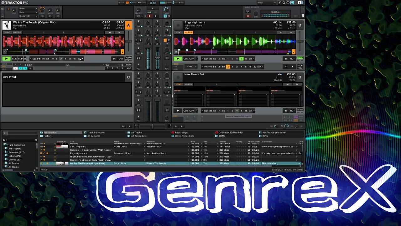 GenreX spinning around