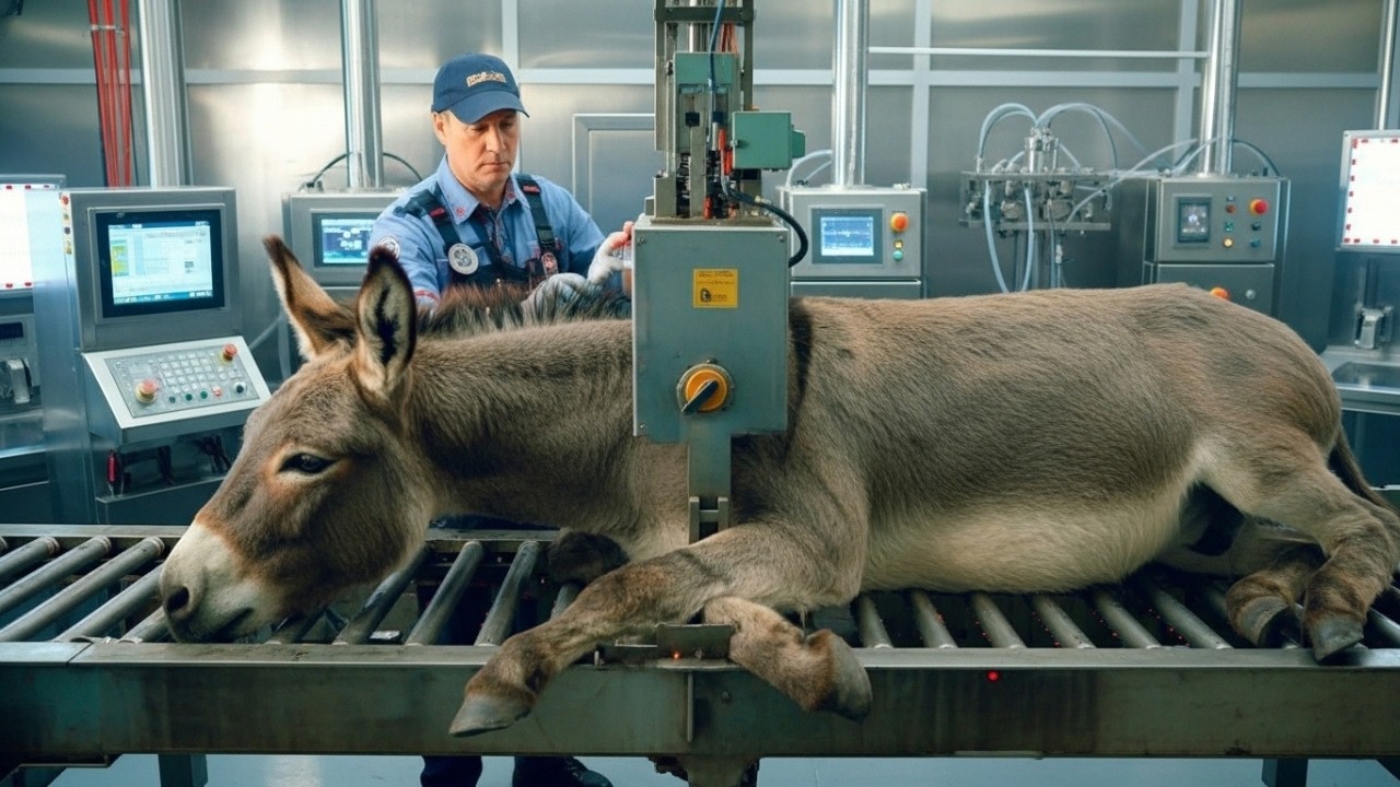 🔥 Inside the Donkey Leather Factory 😱 | From Raw Hide to Luxury Leather – Full Process Revealed!