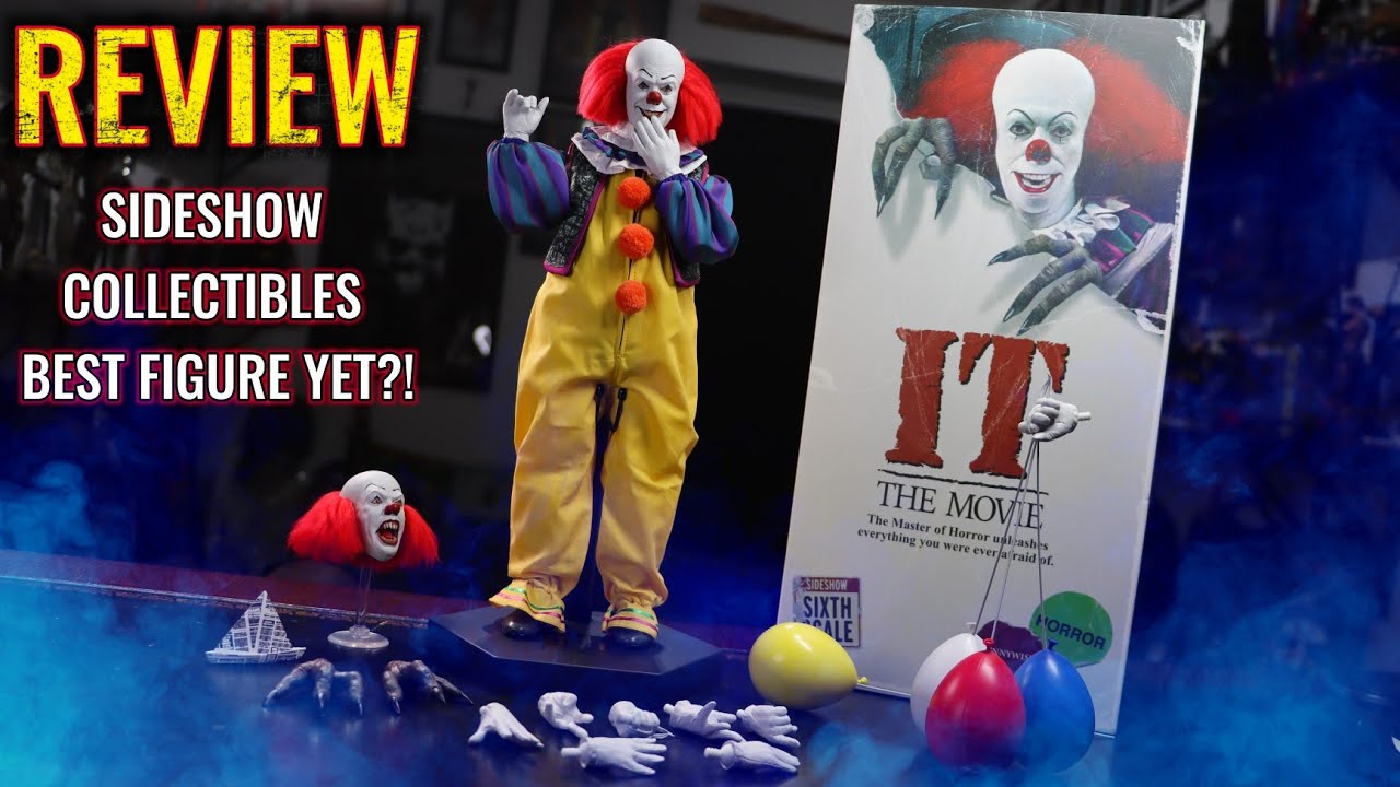SIDESHOW COLLECTIBLES IT PENNYWISE TIM CURRY 1990 1/6 SCALE FIGURE REVIEW