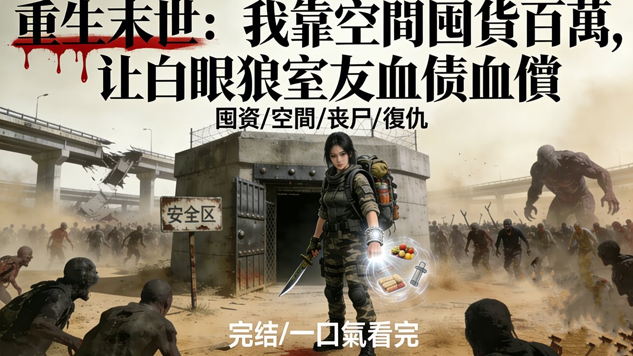【完結/囤資】《重生末世：我靠空間囤貨百萬，讓白眼狼室友血債血償》#末世 #末世小說 #末日 #動漫 #懸疑故事 #小说 #完結 #分享 #小説 #一口氣看完 #睡前故事 #末世文 #故事分享
