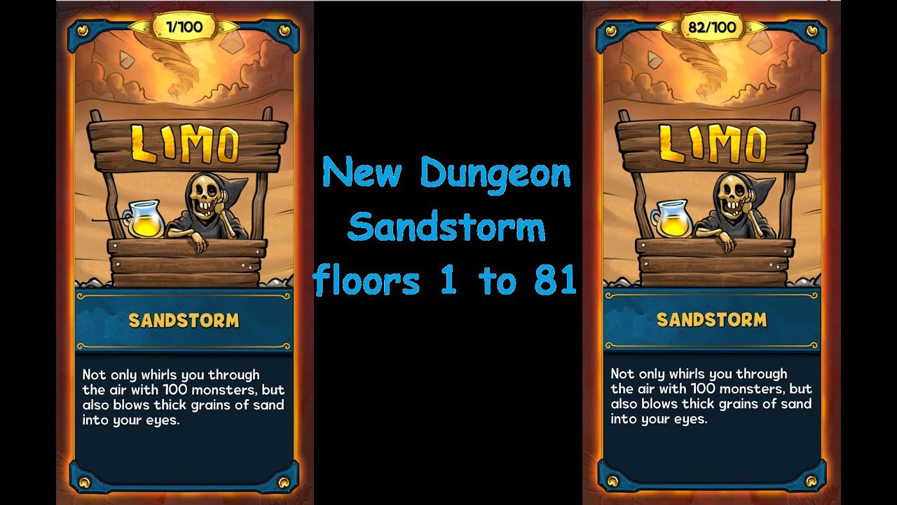 Shakes & Fidget - New Dungeon - Sandstorm - floors 1 to 81