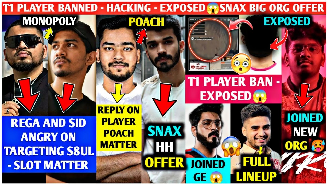 INSANE Reply On *POACHING🥵T1 Player BAN - Exposed😱Snax HH Offer?😲Rega Sid Angry Reply😡MAVI Full TEAM