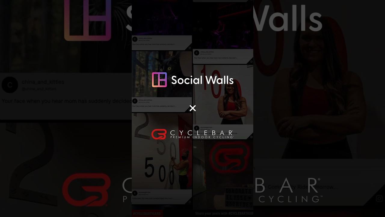 Social Walls X Cyclebar #socialwalls #cyclebar #virtualevent #fitness #healthylife #cycle #health