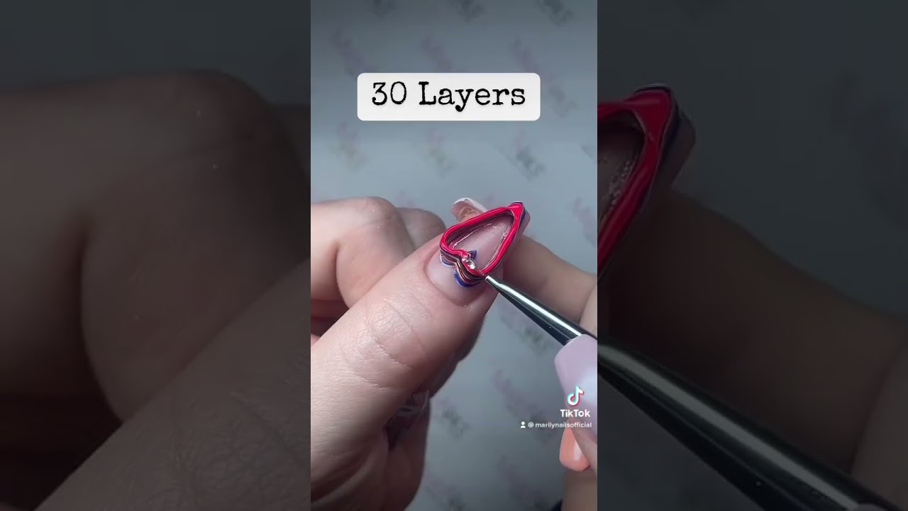 100 layer Challenge 🤣🥲 @marilynailshungary ❤️ #nails #manicure #funny #colors