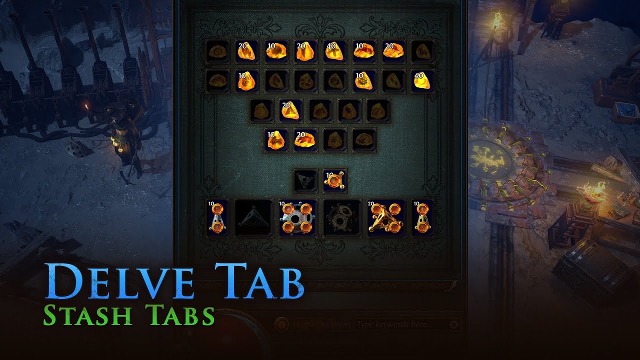 The Delve Stash Tab
