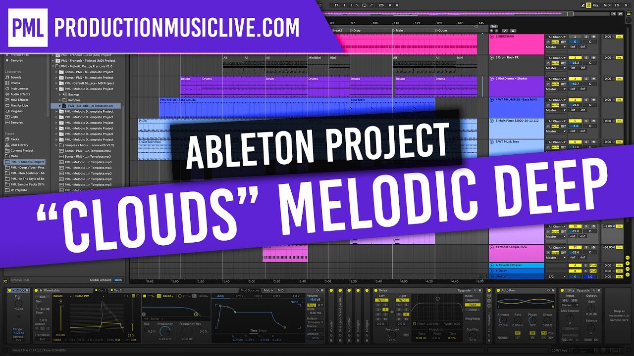 "Clouds" Melodic Deep Track | Francois, David August Style | Ableton Project Hirajoshi Scale