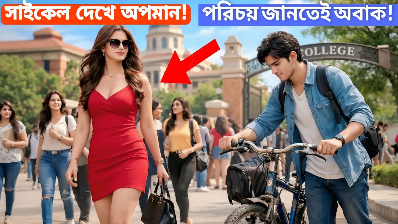 অহংকারী ধনী মেয়ে সাইকেলওয়ালাকে গরিব ভেবে কলেজে অপমান করেছিল—৫ দিন পর পরিচয় জানতেই সবাই স্তব্ধ!