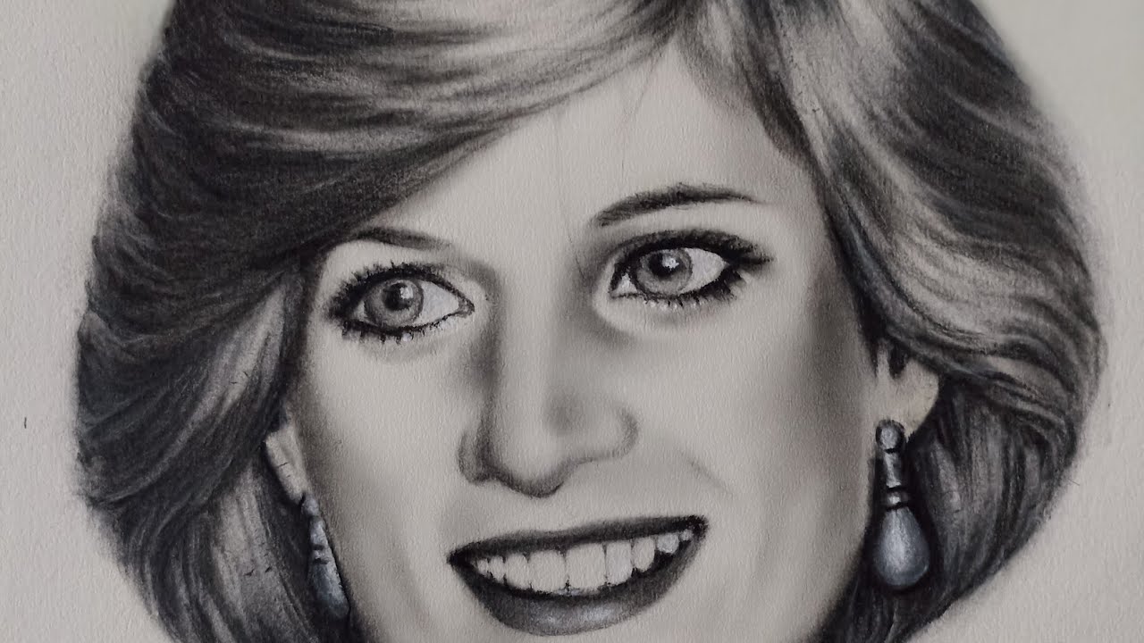 Drawing Princess Diana | Step by step