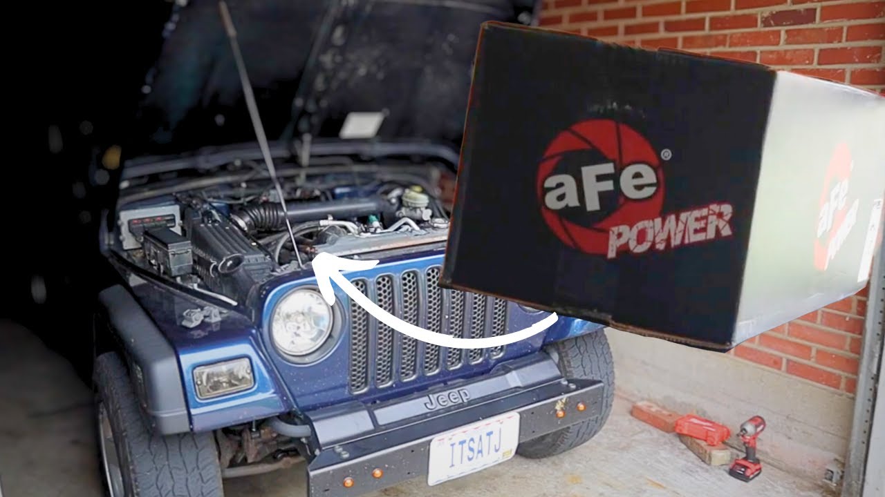 Jeep Wrangler TJ aFe Power Intake Install and Sound