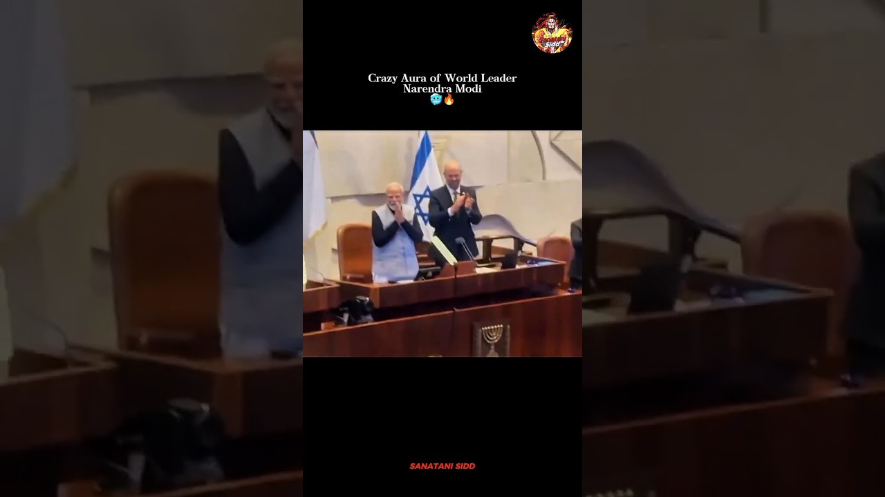 PM Modi receives standing ovation at Knesset, &lsquo;Modi, Modi&rsquo; chants echo in Israeli Parliament #shorts