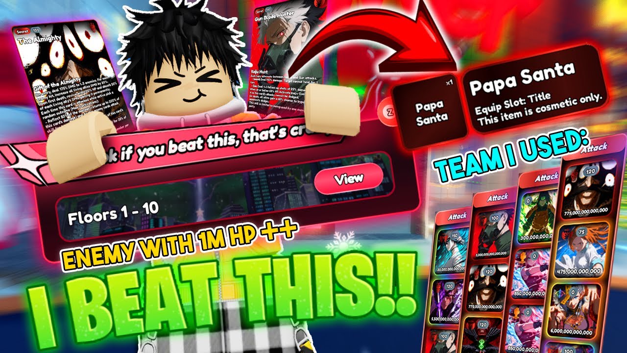 НАКОНЕЦ-ТО!! 🔥Я ПРОШЕЛ САМЫЙ СЛОЖНЫЙ КОНТЕНТ (Папа Санта) В Anime Card Clash!