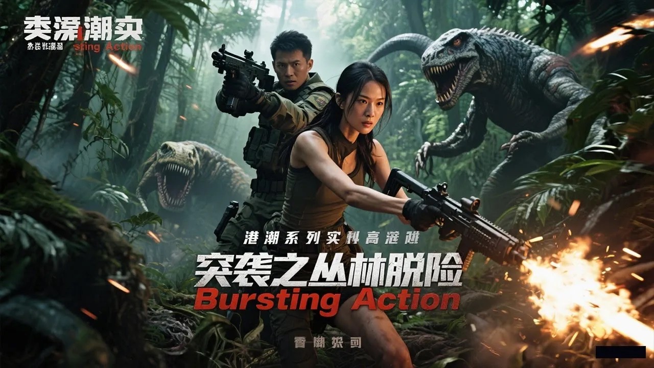 《突袭之丛林脱险 Bursting Action》特种部队丛林救美女 误入神秘之地遭史前生物突袭！