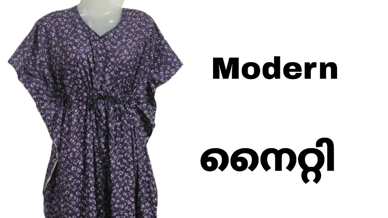 kaftan nighty cutting & stitching /Modern & simple nighty / maxi dress/Butterfly top