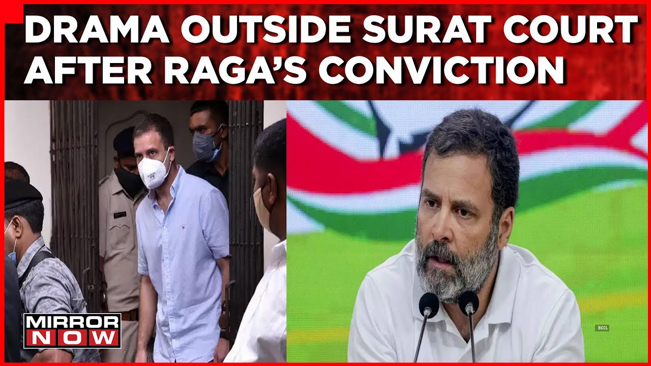 High Drama Outside Surat Court After Rahul Gandhi Convicted In Defamation Case |English News Updates