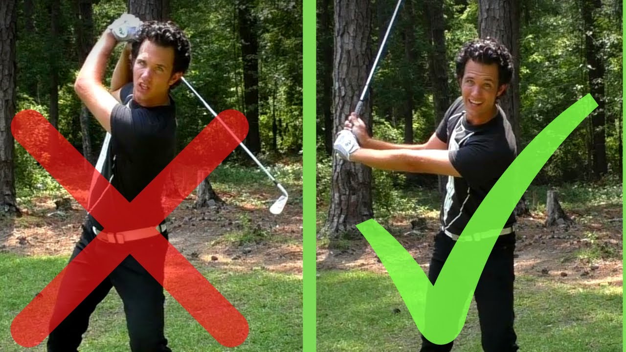 One EASY Golf Tip to STOP OVERSWINGING the Golf Club and be MORE CONSISTENT Ball Striker